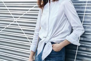 春装新款长袖衬衫女简约中长款侧开叉立领衬衣